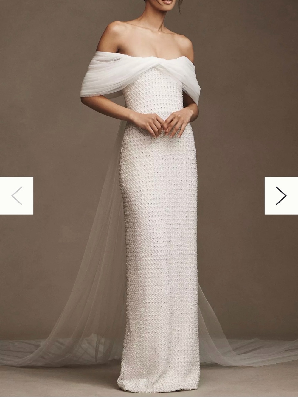 Costarellos Hemera Gown, Crystal-Beaded Sheath Wedding Gown